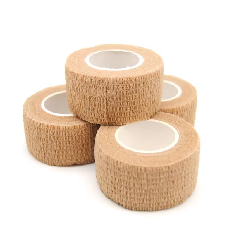 Self Adherent Cohesive Bandage Wrap Stretch Non Woven Self Adhesive 4 pcs Tape - Skin Colour Athletic Elastic Bandage